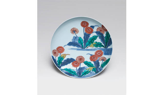 色鍋島蒲公英図七寸皿 17世紀後半 Gallery Togeisha