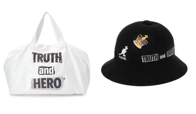 「UNITED ARROWS & SONS × TAKEO KIKUCH」ボストンバッグ8640円（ホワイト）、右／＜KANGOL＞別注ハット1万584円（ブラック、ホワイト／2）