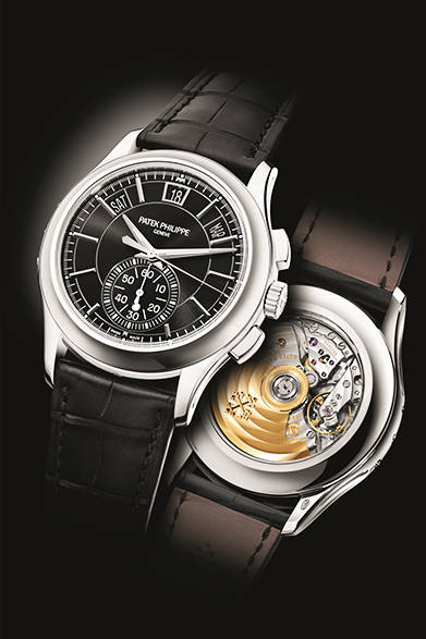 <strong>年次カレンダー搭載クロノグラフ5905P</strong><br/>ケース｜950プラチナ<br />直径｜42mm<br />厚さ｜14.03mm<br />ムーブメント｜自動巻き（Cal.CH 28-520 QA 24H）<br />機能｜月・曜日・日付表示（3月1日の日付調整のみですむ年次カレンダー機構）、クロノグラフ（60分積算計）<br />ストラップ｜アリゲーター<br />防水性｜3気圧<br />発売時期｜2015年秋以降予定<br />予価｜892万800円<br />