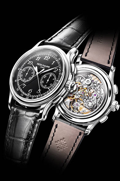 <strong>スプリット秒針クロノグラフ5370</strong><br/>ケース｜950プラチナ<br />直径｜41mm<br />厚さ｜13.56mm<br />ムーブメント｜手巻き（Cal.CHR 29-535 PS）<br />機能｜スプリット秒針クロノグラフ（30分積算計）<br />ストラップ｜アリゲーター<br />防水性｜3気圧<br />発売時期｜2015年秋以降予定<br />予価｜2843万6400円<br />