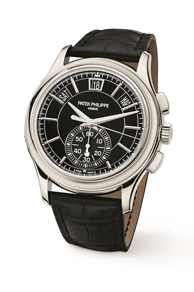 <strong>年次カレンダー搭載クロノグラフ5905P</strong><br/>ケース｜950プラチナ<br />直径｜42mm<br />厚さ｜14.03mm<br />ムーブメント｜自動巻き（Cal.CH 28-520 QA 24H）<br />機能｜月・曜日・日付表示（3月1日の日付調整のみですむ年次カレンダー機構）、クロノグラフ（60分積算計）<br />ストラップ｜アリゲーター<br />防水性｜3気圧<br />発売時期｜2015年秋以降予定<br />予価｜892万800円<br />