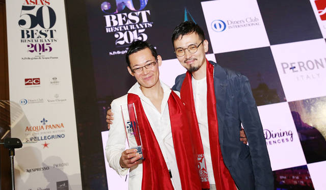 日本勢の活躍ぶりが目立った。写真はハイエストクライマー賞を受賞した「ハジメ（HAJIME）」の米田肇氏と、12位（昨年25位）に入賞した「レフェルヴェソンス」の生江史伸氏