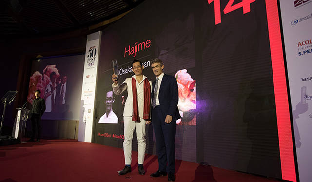 大阪の「ハジメ（HAJIME）」は昨年の42位から14位へと大きな躍進を遂げた