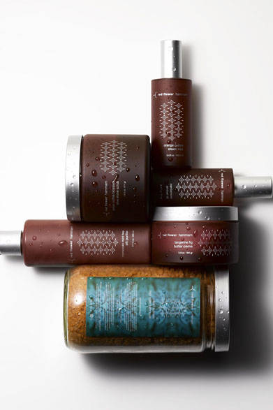 <strong>red flower｜レッドフラワー</strong><br />スキンケアコレクション「hammam（ハマム）」<br />洗顔、化粧水、美容オイル、美容クリーム、ボディスクラブ、全身用パック、入浴剤