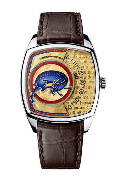 ミッドナイトブルーのヤギが描かれたケイパー（7000S/000G-B002）