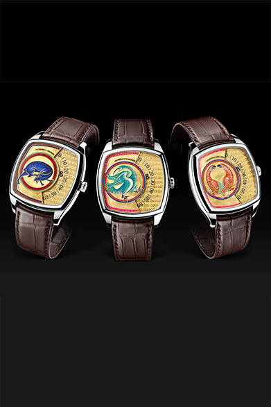 左より、ケイパー（7000S/000G-B002）、アルション（7000S/000G-B003）、ハゲワシ（7000S/000G-B001）。各モデル20本限定生産