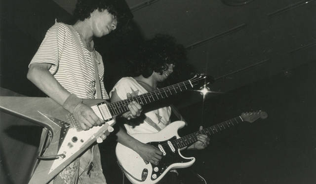 1970年代後半、写真左から、うじきつよし、谷平こういち