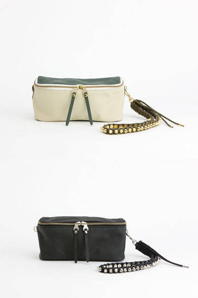 <strong>ithelicy｜イザリシー</strong><br />イタリアのエンボス革を使用した小ぶりなポーチ「SUSU」（W220×H110×D70mm）3万5640円