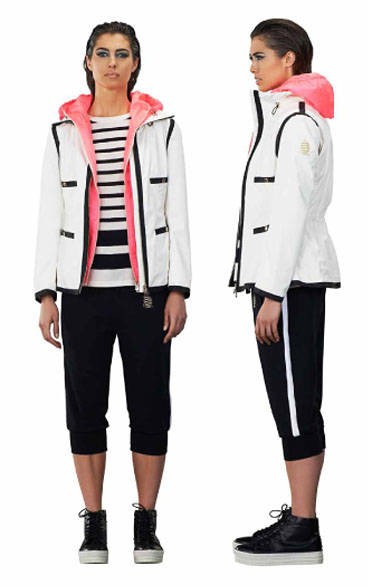 <strong>MARINA YACHTING｜マリーナ ヨッティング</strong><br />2015春夏コレクション　セーター2万8080円、ほかすべて参考商品