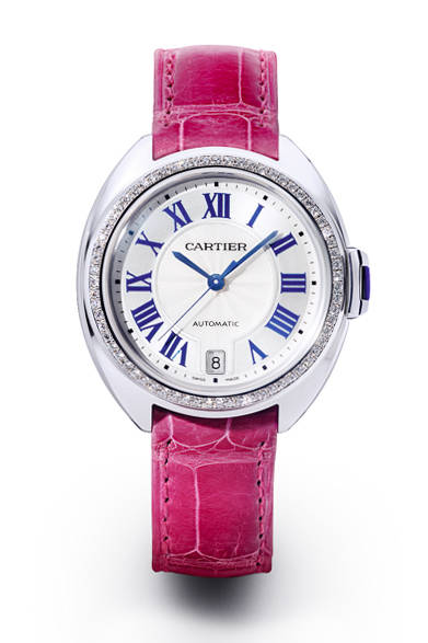 <strong>クレ ドゥ カルティエ 35 mm<br>WG×ダイヤモンド　レザーストラップ</strong><br>355万3200円<br><br>Eric Maillet © Cartier