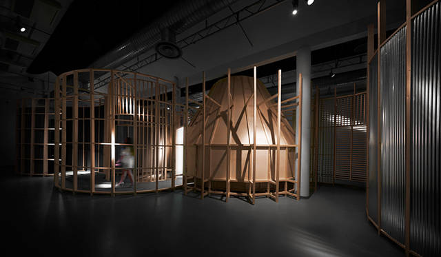 ゾーン3「EXPERIENCING THE SENSES」では、フィリップ・ニグロ氏が作りあげた自然木によるセットが使われるが、裏側もデザインの一部、とニグロ氏