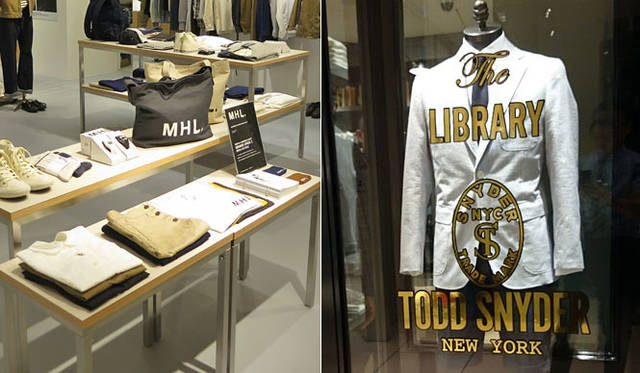 <strong>ANGLOBAL｜アングローバル</strong><br />写真左／大阪「E-ma」1階「MHL. イーマ大阪」　写真右／1階「トッド スナイダー ライブラリー」