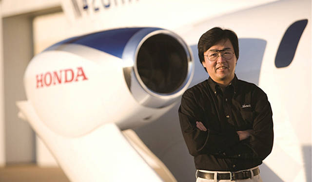 藤野氏はホンダジェットの革新的な設計でエアクラフト・デザイン・アワード、ケリー・ジョンソン賞などを受賞した