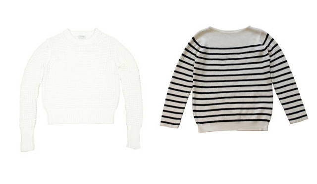 <strong>LITHIUM FEMME｜リチウムファム</strong><br />2015-16年秋冬コレクション　左／ニットワンピース、右／レザーのボストンバッグ