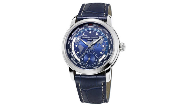 <strong>ワールドタイマー マニュファクチュール</strong><br /><br /> ケース｜ステンレススチール<br /> 直径｜42mm<br /> ムーブメント｜自動巻き（Cal.FC-718）<br /> 機能｜ワールドタイム表示（文字盤外周の都市名リングと24時間表記の時刻リングによる）、指針式日付表示（6時位置インダイヤル）<br /> ストラップ｜アリゲーター<br /> 防水｜5気圧<br /> 発売時期｜2015年秋予定<br /> 予価｜49万6800円<br />
