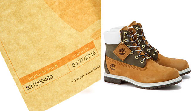 <strong>Timberland｜ティンバーランド</strong><br />「カスタムメイドオーダーシステム」　左／HOOKSET（サンプル）、右／6インチブーツ（サンプル）