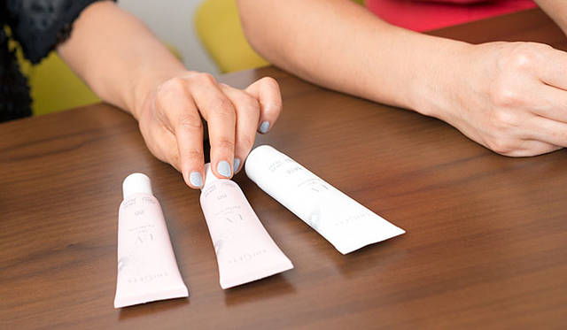 <strong>SHIGETA｜シゲタ</strong><br />左・中央／UVスキンパーフェクション、右／UVスキンプロテクション