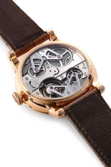 <strong>コンスタントフォース トゥールビヨン</strong> <br /><br />ケース｜18Kレッドゴールド（5N）<br /> 直径｜46mm<br /> 厚さ｜12.25mm<br /> ムーブメント｜手巻き（Cal.A&S 5119）<br /> 機能｜コンスタントフォース機構、トゥールビヨン<br /> ストラップ｜アリゲーター<br /> 防水｜3気圧<br /> 発売時期｜7月予定<br /> 予価｜2266万9200円<br />