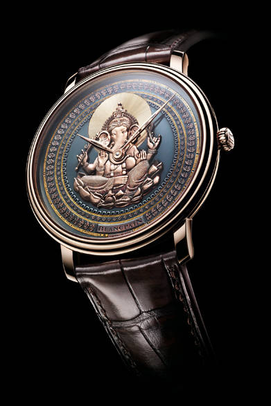 <strong>ヴィルレ シャクドー</strong><br />ケース｜18Kレッドゴールド<br />直径｜45mm<br />厚さ｜8.3mm<br />ムーブメント｜手巻き（Cal.15B）<br />ストラップ｜アリゲーター<br />防水｜3気圧<br />限定数｜1本<br />発売時期｜未定<br />予価｜1688万400円