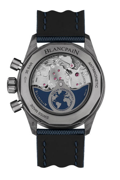 <strong>オーシャンコミットメント バチスカーフ フライバック クロノグラフ</strong><br /><br />ケース｜グレーセラミック＋ブルーセラミックベゼル<br />直径｜43.6mm<br />厚さ｜15.25mm<br />ムーブメント｜自動巻き（Cal.F385）<br />機能｜クロノグラフ（30分積算計、12時間積算計、フライバック機能付き、水中操作可能）、逆回転防止ベゼル、日付表示<br />ストラップ｜セイルキャンバス<br />防水｜30気圧<br />限定数｜250本<br />発売時期｜6月予定<br />価格｜213万8400円<br />