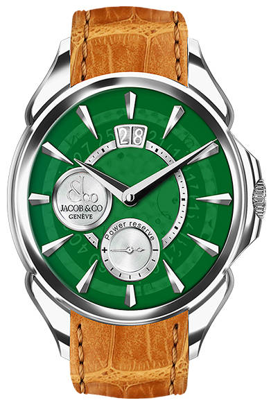 <strong>パレーシャル クラシック マニュアル ビッグデイト ミネラルクリスタル</strong><br />ケース｜ステンレススチール<br />直径｜42mm<br />厚さ｜13.5mm<br />ムーブメント｜手巻き（Cal.JCCM01）<br />機能｜パワーリザーブ表示、日付表示（2枚のディスクで表示するビッグデイト）<br />ストラップ｜アリゲーター<br />防水｜50ｍ<br />価格｜160万円