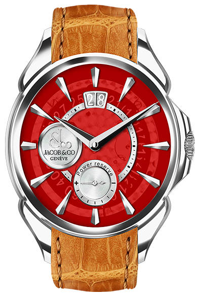 <strong>パレーシャル クラシック マニュアル ビッグデイト ミネラルクリスタル</strong><br />ケース｜ステンレススチール<br />直径｜42mm<br />厚さ｜13.5mm<br />ムーブメント｜手巻き（Cal.JCCM01）<br />機能｜パワーリザーブ表示、日付表示（2枚のディスクで表示するビッグデイト）<br />ストラップ｜アリゲーター<br />防水｜50ｍ<br />価格｜160万円