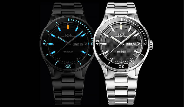 <strong>BALL for BMW タイムトレッカー</strong><br />ケース｜ステンレススチール<br />直径｜44mm<br />厚さ｜13.45mm<br />ムーブメント｜自動巻き（Cal.RR1102-C)<br />ブレスレット｜ステンレススチール<br />防水｜200ｍ<br />価格｜39万3120円<br />