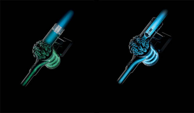 <strong>dyson｜ダイソン</strong><br />コードレス型スティッククリーナー「Dyson V6 Fluffy（ダイソンV6フラフィ）」吸気から排気の流れ