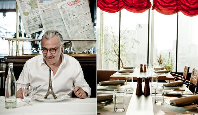 <strong>青山「ブノワ」</strong><br />開店10周年特別企画「J’aime la France（ジェーム・ラ・フランス）」開催　左／シェフ　アラン・デュカス