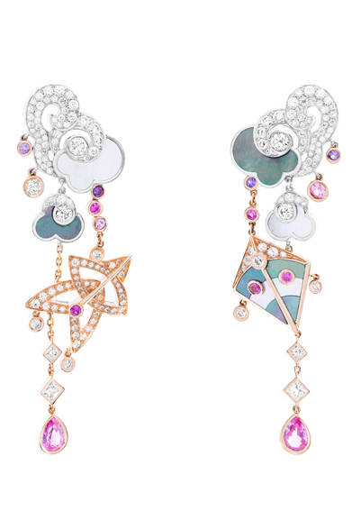 新作ジュエリー「セール ヴォラン」のイヤリング<br /><br />©Van Cleef & Arpels