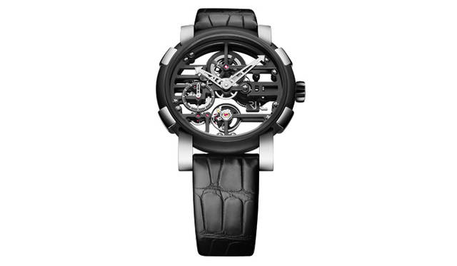 <strong>スカイラブ 48</strong><br />ケース｜ステンレススチール＋ブラックPVD加工ステンレススチール、ケースにアポロ11号のパーツを含有<br />直径｜48mm<br />ムーブメント｜手巻き（Cal.RJ004-M）<br />ストラップ｜アリゲーター<br />防水｜3気圧<br />限定本数｜世界限定99本<br />発売時期｜2015年夏予定<br />予価｜291万6000円<br />