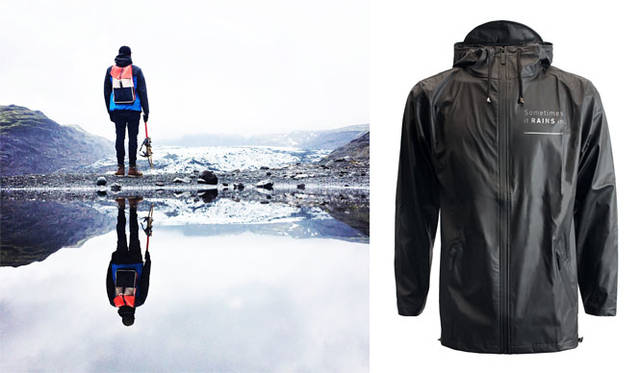 <strong>RAINS｜レインズ</strong><br />左／RAINSを代表するブルゾン「BREAKER」をベースに、今回のキャンペーンのコンセプトである “sometimes it RAINS in” のプリントを左胸とバックにプリントをしたリミテッドエディション。「2015 sometimes it RAINS in JAPAN LIMITED MODEL」1万3500円