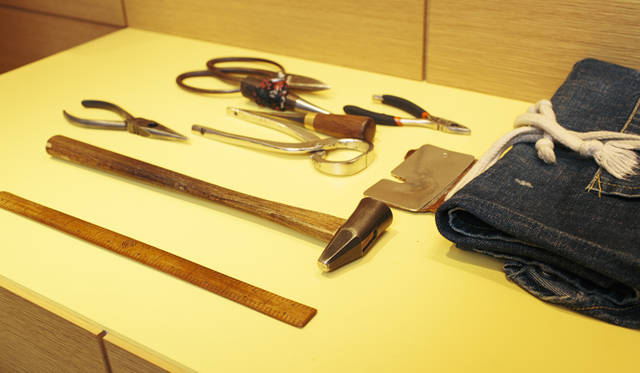 内藤さんが持参した道具類