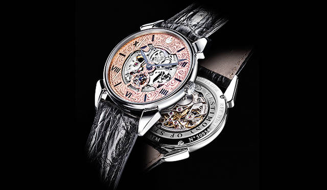 <strong>ヒストリアルドール スケレッテ</strong><br />ケース｜ステンレススチール<br />直径｜40mm<br />厚さ｜6.2mm<br />ムーブメント｜手巻き（Cal.2052）<br />ストラップ｜アリゲーター<br />防水｜3気圧<br />限定数｜44本<br />発売時期｜2015年秋予定<br />予価｜84万2400円<br />