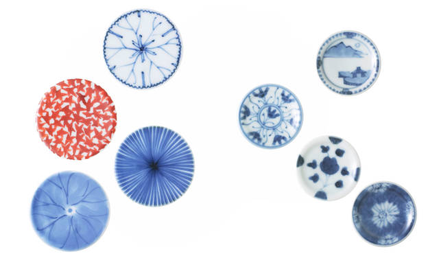 今右衛門窯や柿右衛門窯など、有田焼の26の窯元の豆皿を展示