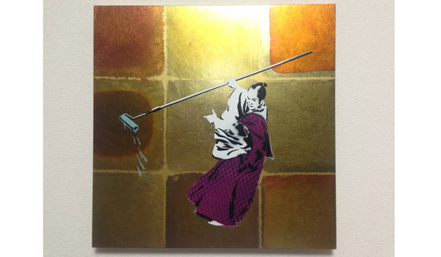 表具師・井上雅博氏とZENONE氏がコラボーレートしたアートパネル