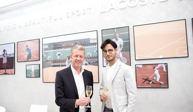 ラコステのアジア・パシフィックの代表を務め、パーティーのホストであるジャン・ルイ・デュラマ氏とリヒト氏