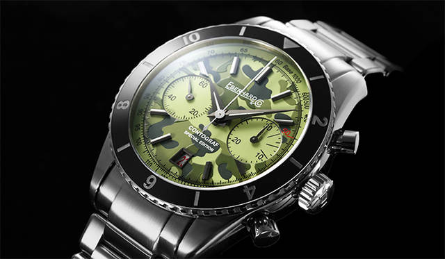 <strong>コントグラフ スペシャルエディション</strong><br />ケース｜ステンレススチール＋ブラックセラミックベゼル<br />直径｜42mm<br />厚さ｜14.7mm<br />ムーブメント｜自動巻き（Cal.8147）<br />機能｜クロノグラフ（30分積算計、タキメータースケール）、経過時間の記録に使用できる逆回転防止ベゼル、日付表示<br />ブレスレット｜ステンレススチール<br />防水｜50m<br />発売時期｜10月予定<br />予価｜86万4000円