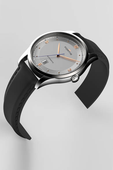 <strong>ナイティーン・フォルティス</strong><br />ケース｜ステンレススチール<br />直径｜40mm<br />厚さ｜7.35mm<br />ムーブメント｜自動巻き（Cal.2892-A2）<br />機能｜日付表示<br />ストラップ｜カーフストラップ<br />防水｜5気圧<br />発売時期｜発売中<br />価格｜18万3600円<br />