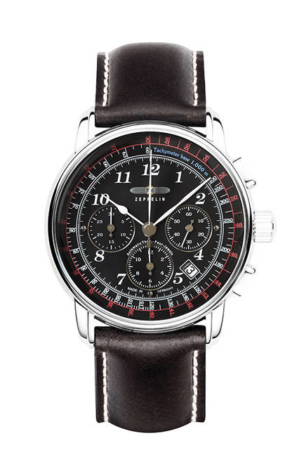 <strong>LZ127 グラーフ・ツェッペリン オートマティック クロノグラフ</strong><br />ケース｜ステンレススチール<br />直径｜42mm<br />ムーブメント｜自動巻き（Cal.NE88）<br />機能｜クロノグラフ（30分積算計、12時間積算計、タキメータースケール）、日付表示<br />ストラップ｜コードバン<br />防水｜5気圧<br />発売時期｜11月予定<br />予価｜24万6240円<br />