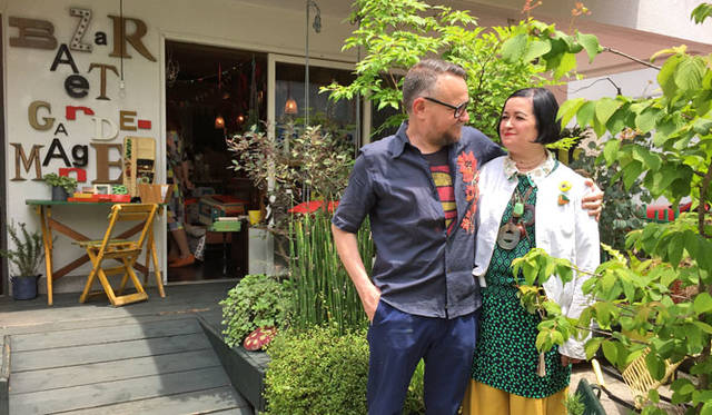 <strong>Bazar et Garde-Manger｜バザー・エ・ガルド-モンジェ</strong><br />左／マルト・デムランの夫で仕事のパートナーのフランク・ドラ（Franck DORAT）、右／バイヤー、コンセプターのマルト・デムラン（Marthe Desmoulins）