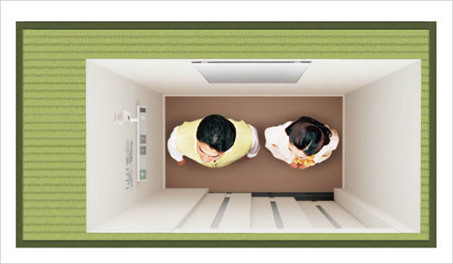<strong>Panasonic｜パナソニック ホームエレベーター</strong><br />ホームエレベーター「1608ジョイモダンS200V」　設置スペースは、わずか一畳の間口1間（1820mm）奥行半間（910mm）以内に納まるため、押入れ（間口1800mm×奥行900mm程度）などをうまく活用して設置することができる
