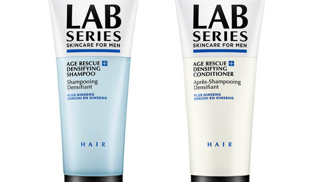 <strong>LAB SERIES｜ラボ シリーズ</strong><br />左／エイジ R＋ シャンプー、右／エイジ R＋ コンディショナー