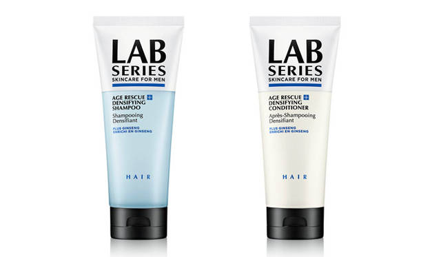 <strong>LAB SERIES｜ラボ シリーズ</strong><br />左／エイジ R＋ シャンプー、右／エイジ R＋ コンディショナー