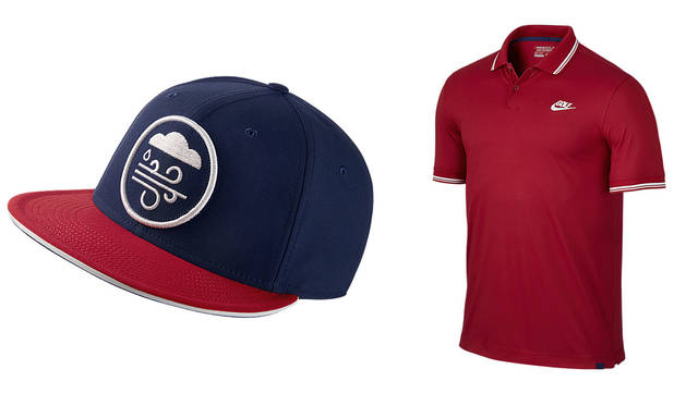 左／ナイキ ゴルフ トゥルーキャップ（アジャスタブル）4104円、右／ナイキ ティップド ノベルティポロ（メンズゴルフポロシャツ）8640円