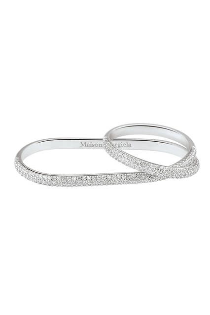 Two-Finger Twisted  Diamond Ring