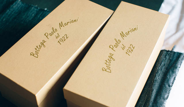 A box for each shoe (total 2 boxes per pair), another iconic symbol of Bottega Paolo Mariani, in order not to overlap within the same box.