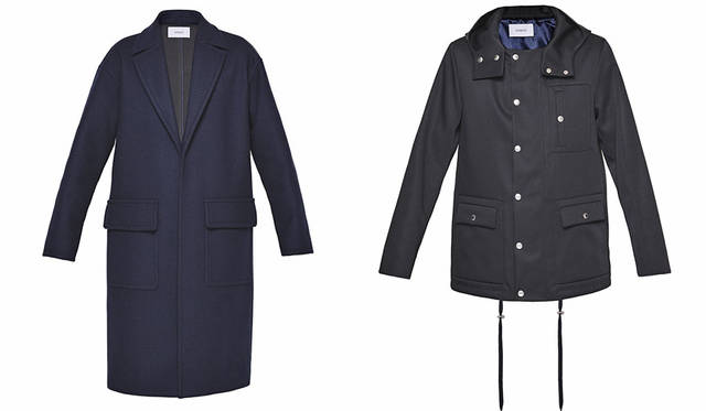 <strong>ASTRAET｜アストラット</strong><br />2015-16年秋冬コレクション　左／コート7万9920円、右／ブルゾン5万6160円