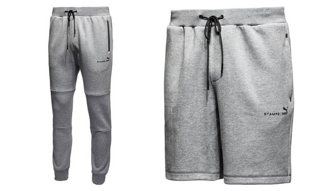 <strong>PUMA｜プーマ</strong><br />PUMA×STAMPD「STAMPD Athletics by PUMA」　左／Stampd Sweat Pant 1万6200円、右／Stampd Sweat Short 1万800円