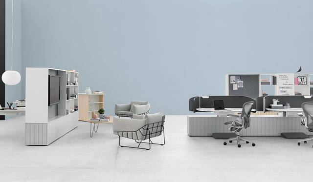 <strong>Herman Miller｜ハーマンミラー</strong><br />デザイナー：イヴ・ベアール「Public Office Landscape（パブリックオフィスランドスケープ）」　ソーシャルチェア1脚21万8052円～